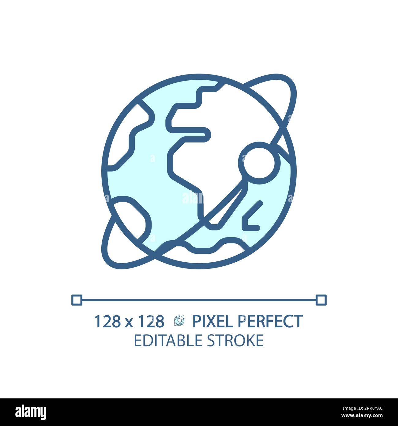 Icona Orbit pixel Perfect azzurro Illustrazione Vettoriale
