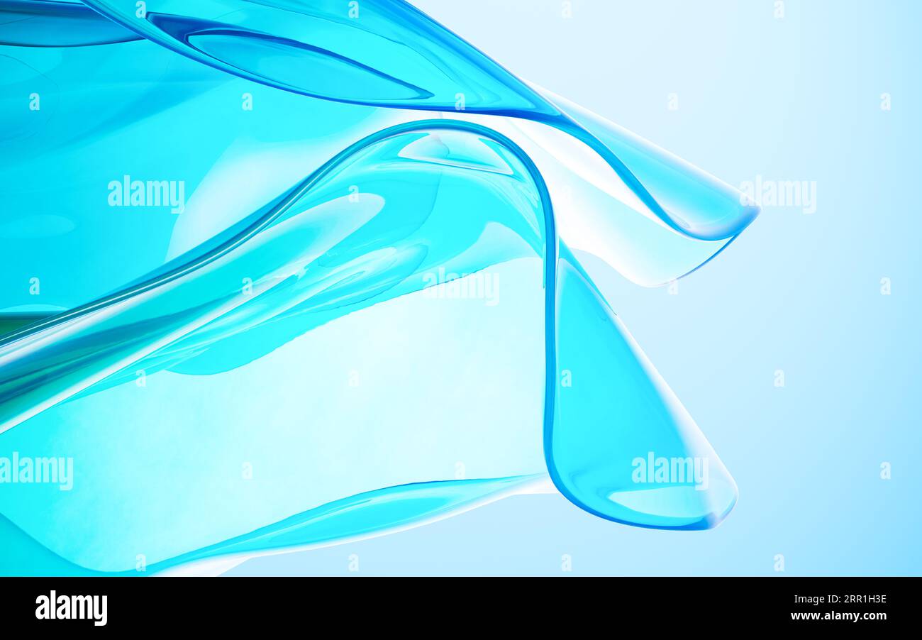 Sfondo vetro gradiente astratto, rendering 3D. Disegno digitale. Foto Stock