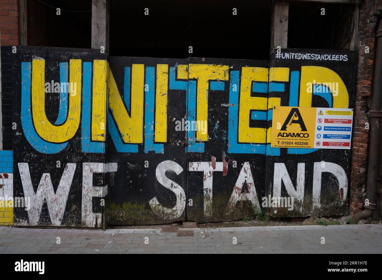 "United We Stand" murale di Jiem a Kirkgate, Leeds Foto Stock