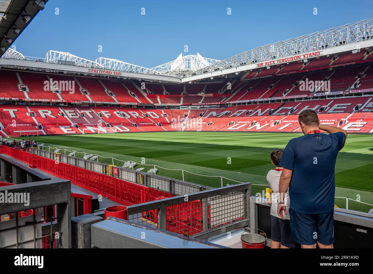 Tour dello stadio all'interno dello stadio Old Trafford del Manchester  United a Manchester, Regno Unito Foto stock - Alamy