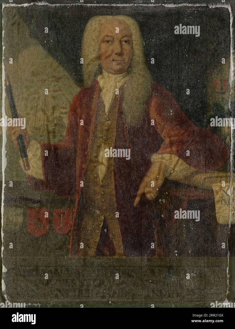 Ritratto di Adriaan Valckenier (1695-1751), Gouverneur-generaal (1737-41) tra il 1750 e il 1800 di Theodorus Justinus Rheen Foto Stock