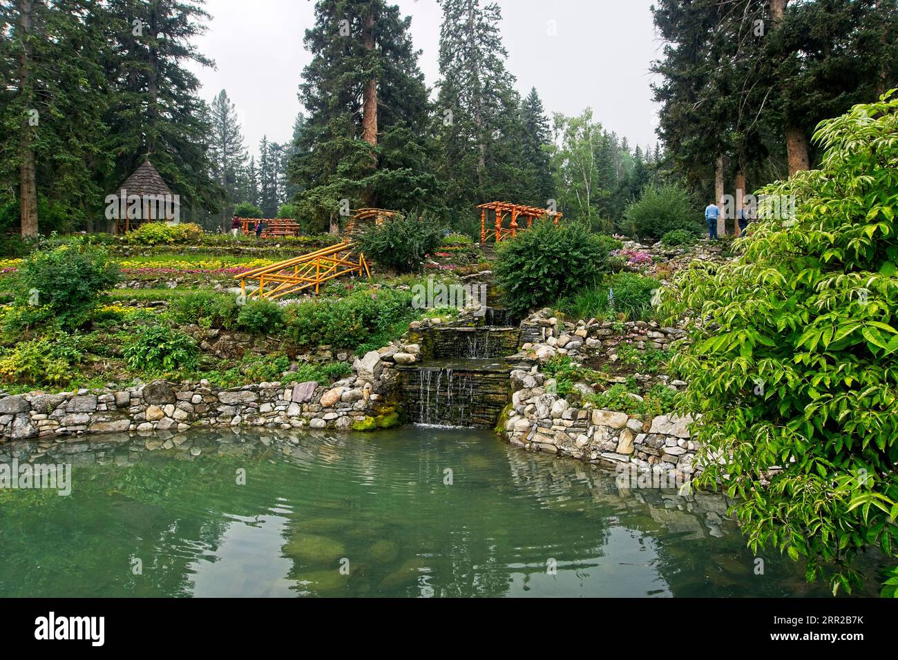 Cascate di Time Garden Banff Alberta Foto Stock