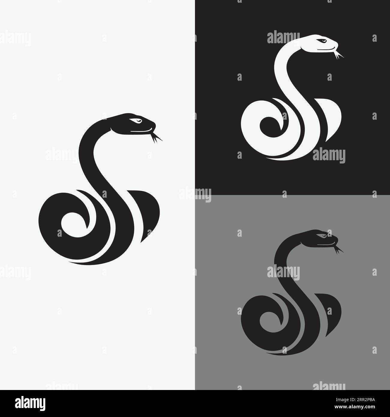 Logo Snake, icona animale, illustrazione vettoriale Illustrazione Vettoriale
