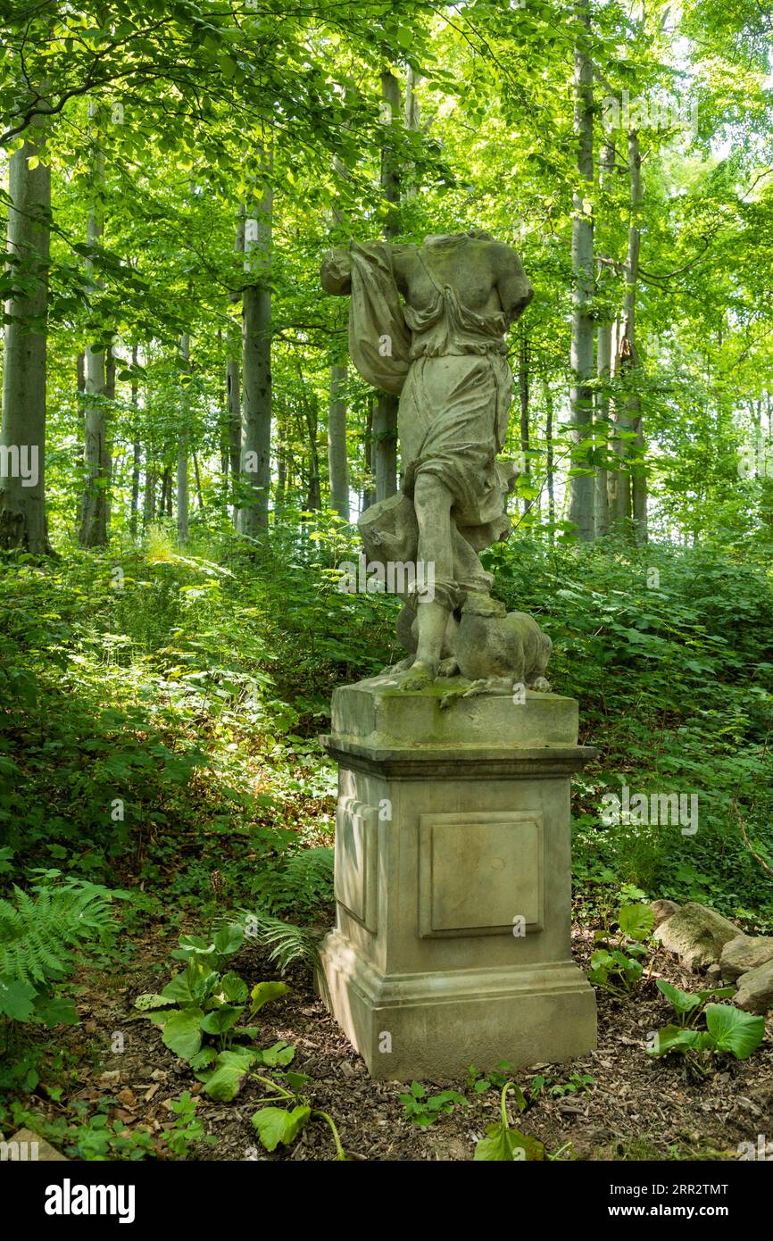 Naundorf è un distretto della città sassone di Dippoldiswalde nel distretto di Saechsische Schweiz-Osterzgebirge. Il parco paesaggistico con il Foto Stock