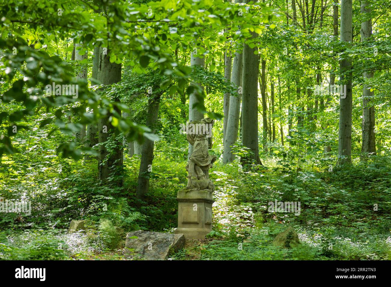 Naundorf è un distretto della città sassone di Dippoldiswalde nel distretto di Saechsische Schweiz-Osterzgebirge. Il parco paesaggistico con il Foto Stock