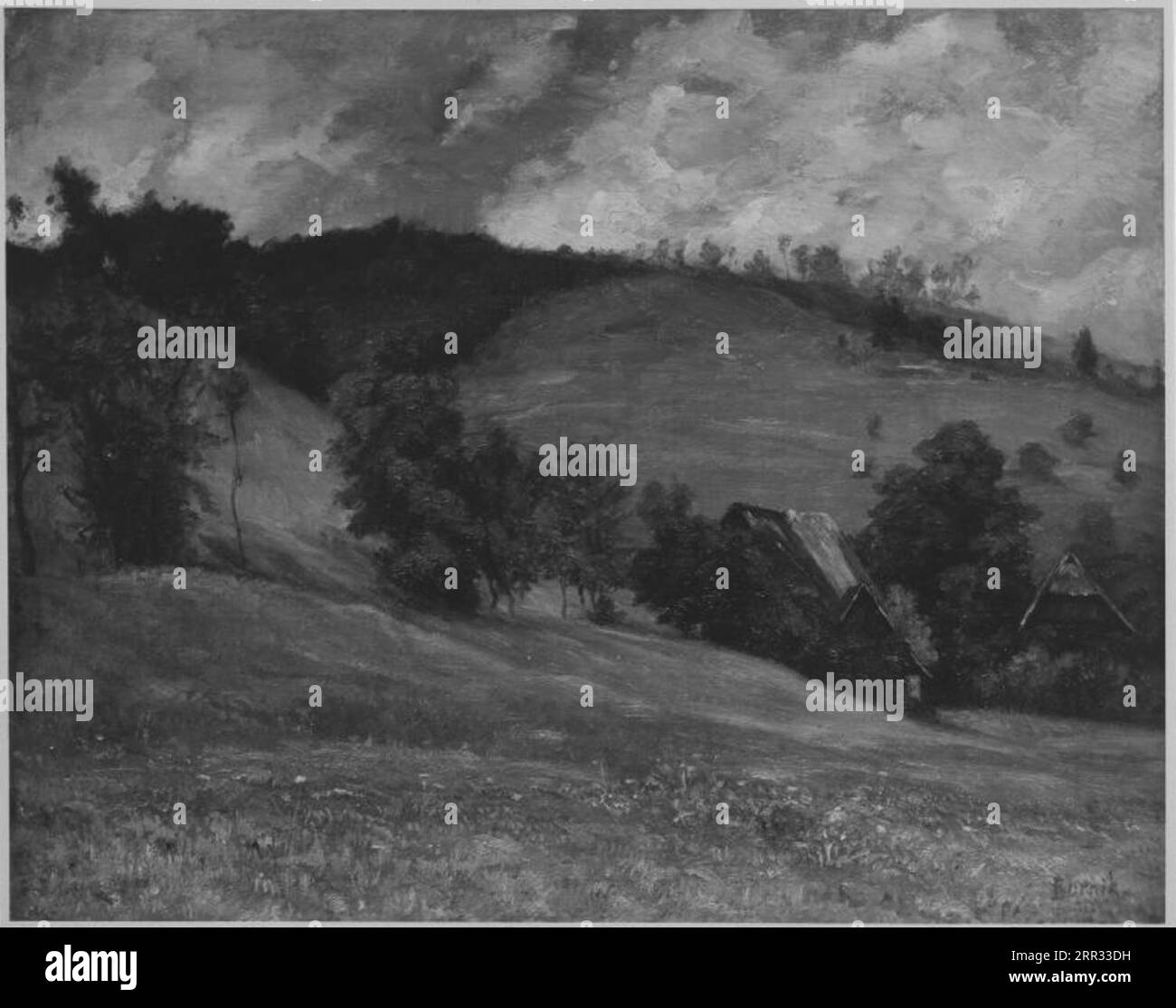 Schwarzwald (Taunuslandschaft) tra il 1860 circa e il 1870 circa di Peter Burnitz Foto Stock