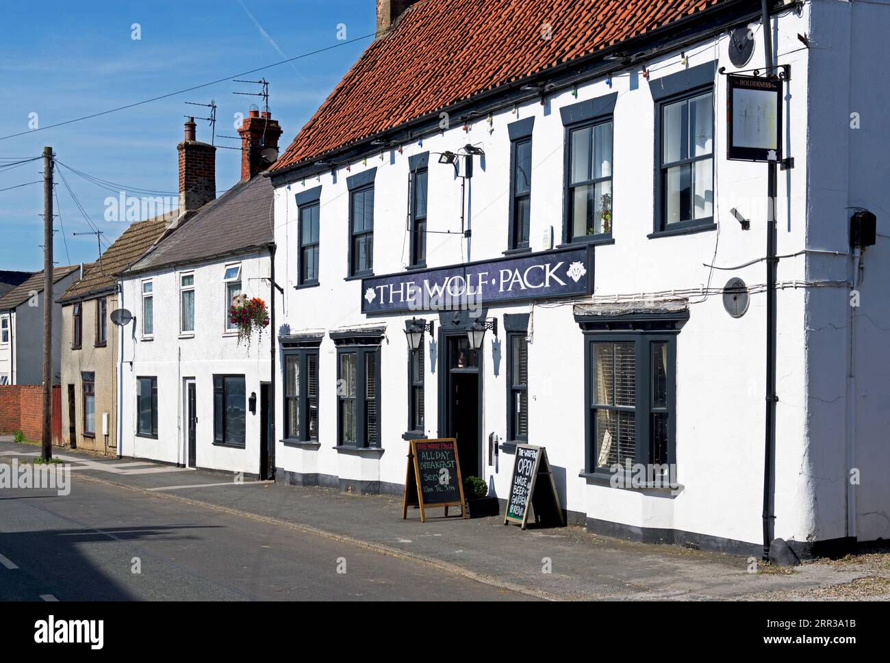 The Wolf Pack pub a Patrington, Holderness, East Yorkshire, Inghilterra, Regno Unito Foto Stock
