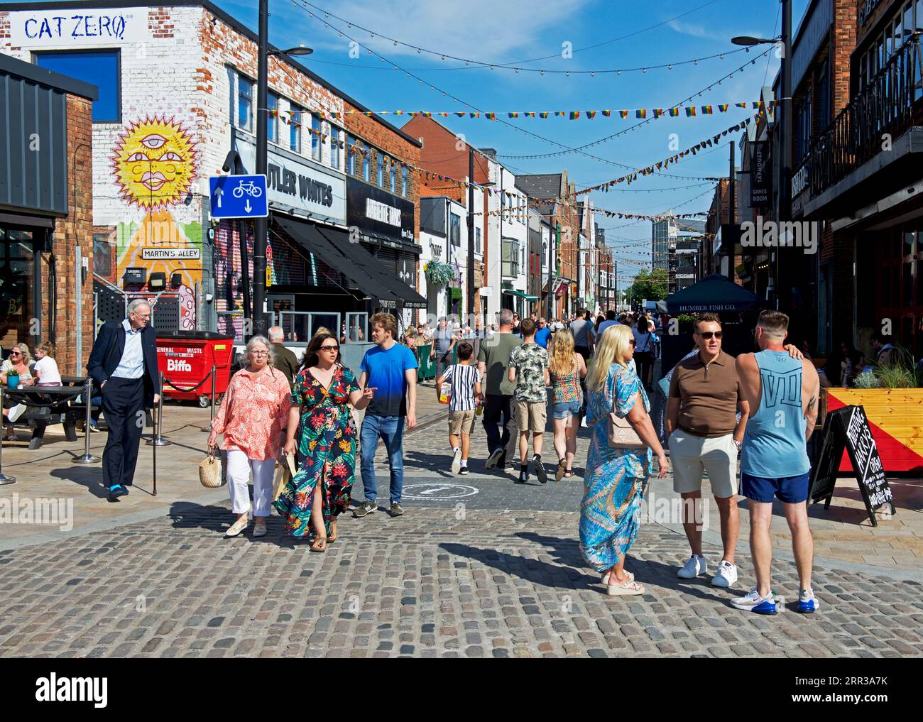 Humber Street a Hull, Humberside, East Yorkshire, Inghilterra Regno Unito Foto Stock