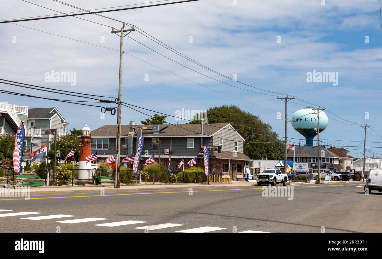 Architettura locale a Surf City Long Beach Island New Jersey USA Foto Stock
