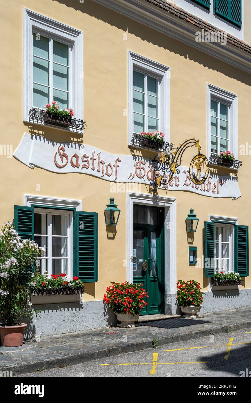 Saenger Blondel Traditional inn, Durnstein, bassa Austria, Austria Foto Stock