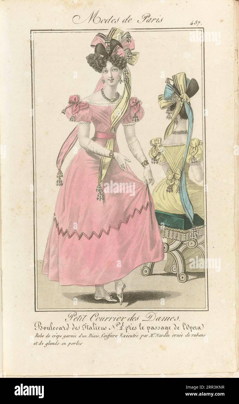 Journal des Dames et des Modes 1821, Costume Parisien (2006) - illustrazione Foto Stock