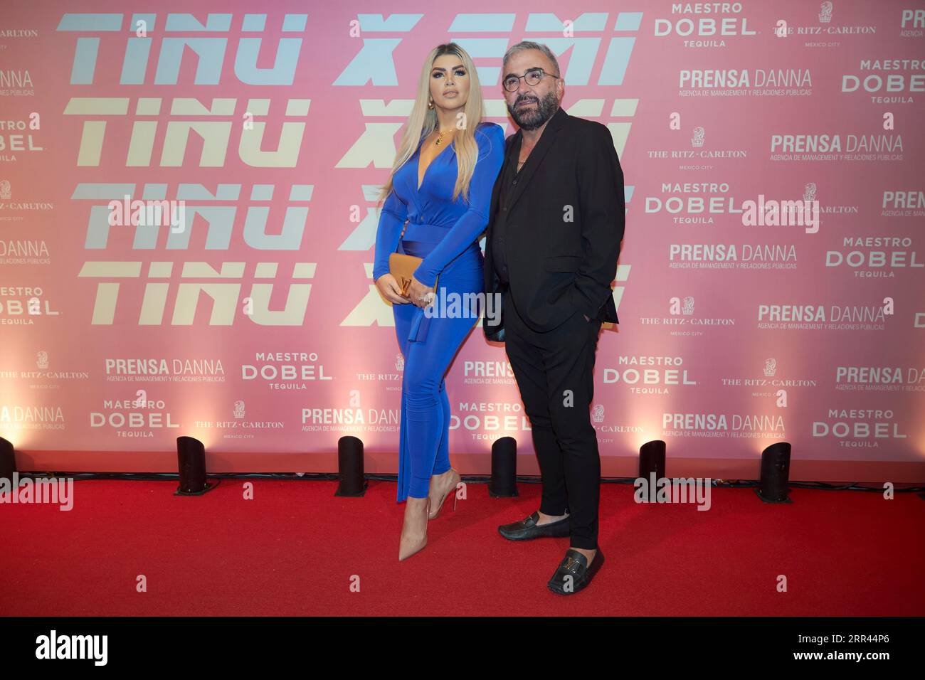 Città del Messico, Messico. 31 agosto 2023. 31 agosto 2023 a città del Messico, Messico: Mariana Gonzalez e Vicente Fernandez Jr assistono al Red carpet per il lancio del primo album Deja Vu del duetto musicale Tinu della EMI al Ritz Carlton Hotel. Il 31 agosto 2023 a città del Messico, Messico. (Foto di Jaime Nogales/ Eyepix Group) (foto di Eyepix/NurPhoto)0 crediti: NurPhoto SRL/Alamy Live News Foto Stock