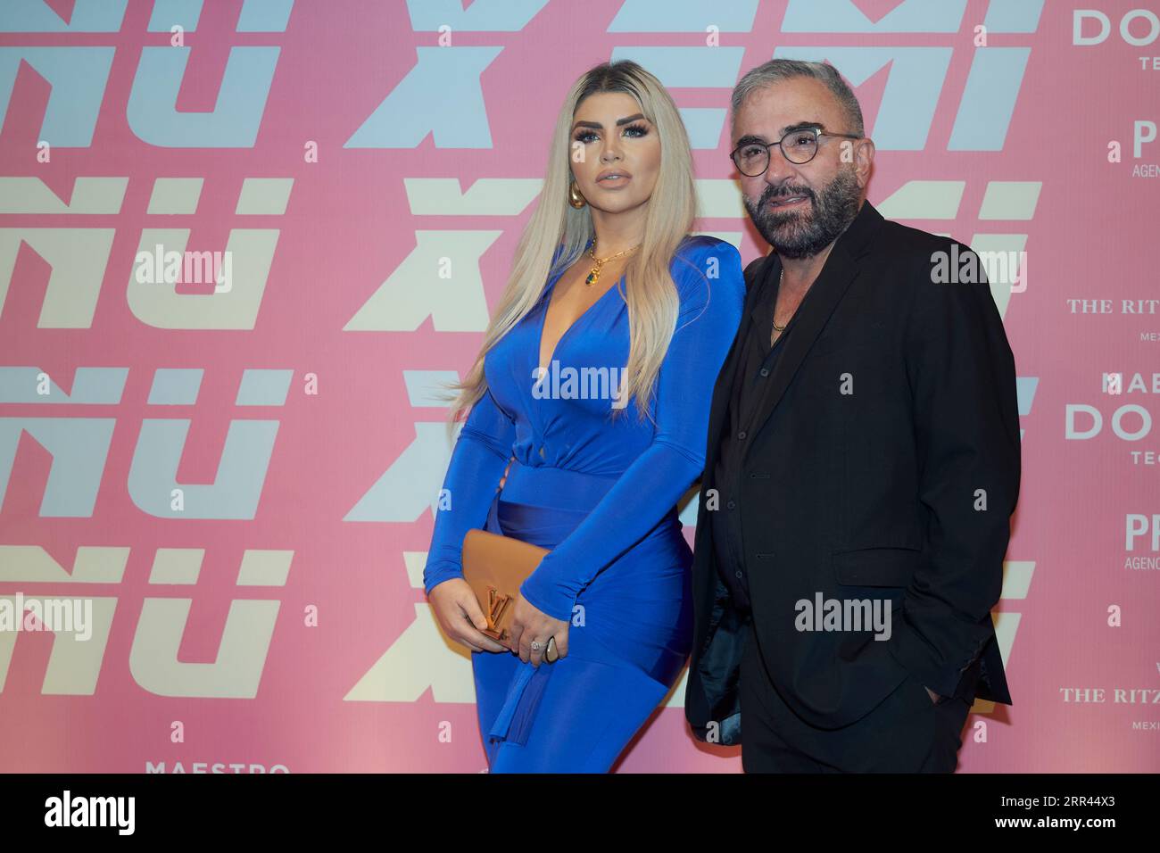 Città del Messico, Messico. 31 agosto 2023. 31 agosto 2023 a città del Messico, Messico: Mariana Gonzalez e Vicente Fernandez Jr assistono al Red carpet per il lancio del primo album Deja Vu del duetto musicale Tinu della EMI al Ritz Carlton Hotel. Il 31 agosto 2023 a città del Messico, Messico. (Foto di Jaime Nogales/ Eyepix Group) (foto di Eyepix/NurPhoto)0 crediti: NurPhoto SRL/Alamy Live News Foto Stock