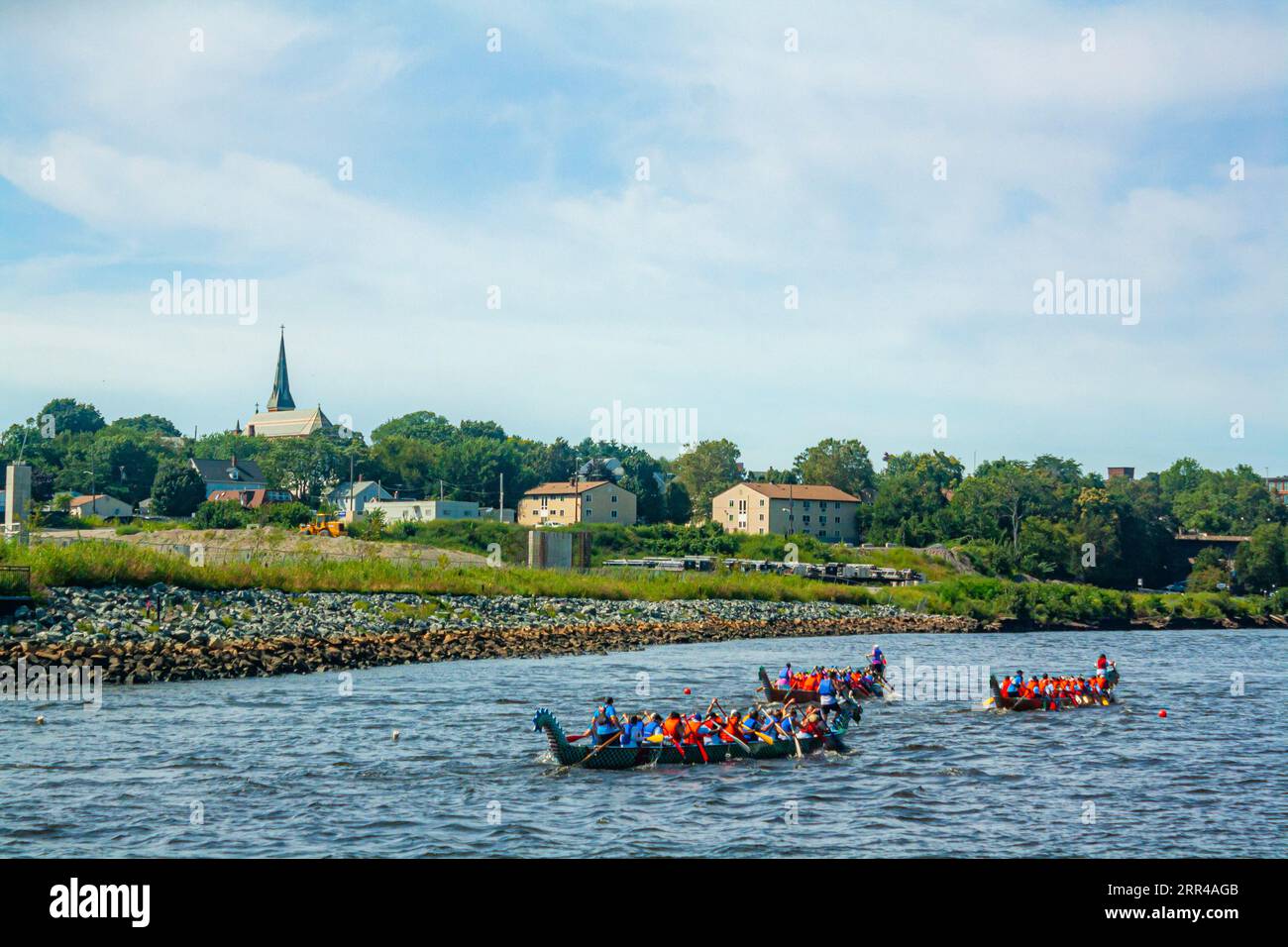 Corse di draghi cinesi del Rhode Island e Festival di Taiwan Day Foto Stock