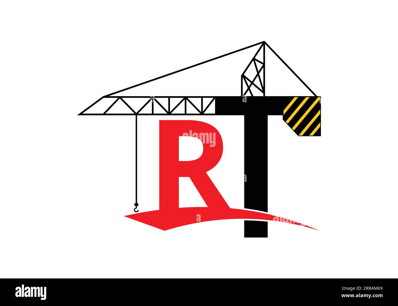 Modello vettore simbolo logo di costruzione Letter R. Illustrazione Vettoriale