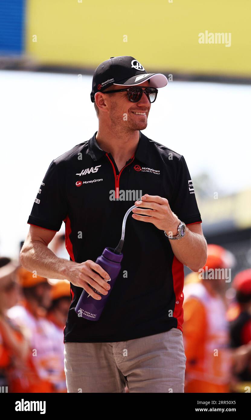Monza, Italia. 3 settembre 2023. MONZA, Italia, 3. Settembre 2023; #27, Nico HUELKENBERG, HULKENBERG, GER, Haas F1 Team, Parco di Monza, autodromo, Formula 1, F1, gran Premio d'Italia, Grosser Preis von Italien, GP d'Italie, Motorsport, Formel1, Honorarpflichtiges foto, immagine a pagamento, Copyright © Jun QIAN/ATP Images (QIAN Jun/ATP/SPP) credito: SPP Sport Press Photo. /Alamy Live News Foto Stock