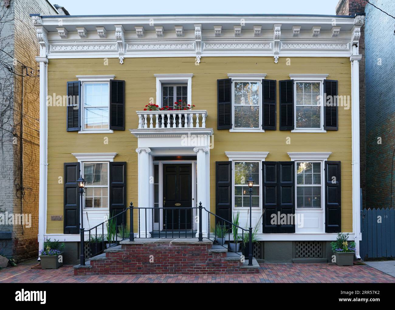 Casa ben conservata costruita nei primi anni '1700, Schenectady, New York Foto Stock