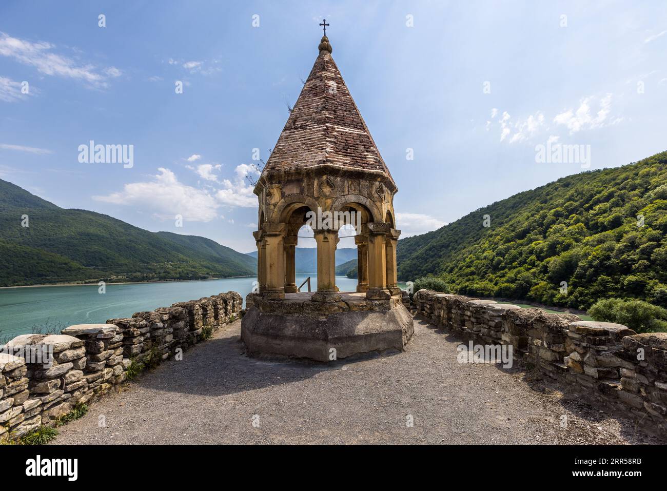 Fortezza di Ananuri complessa, Georgia Foto Stock