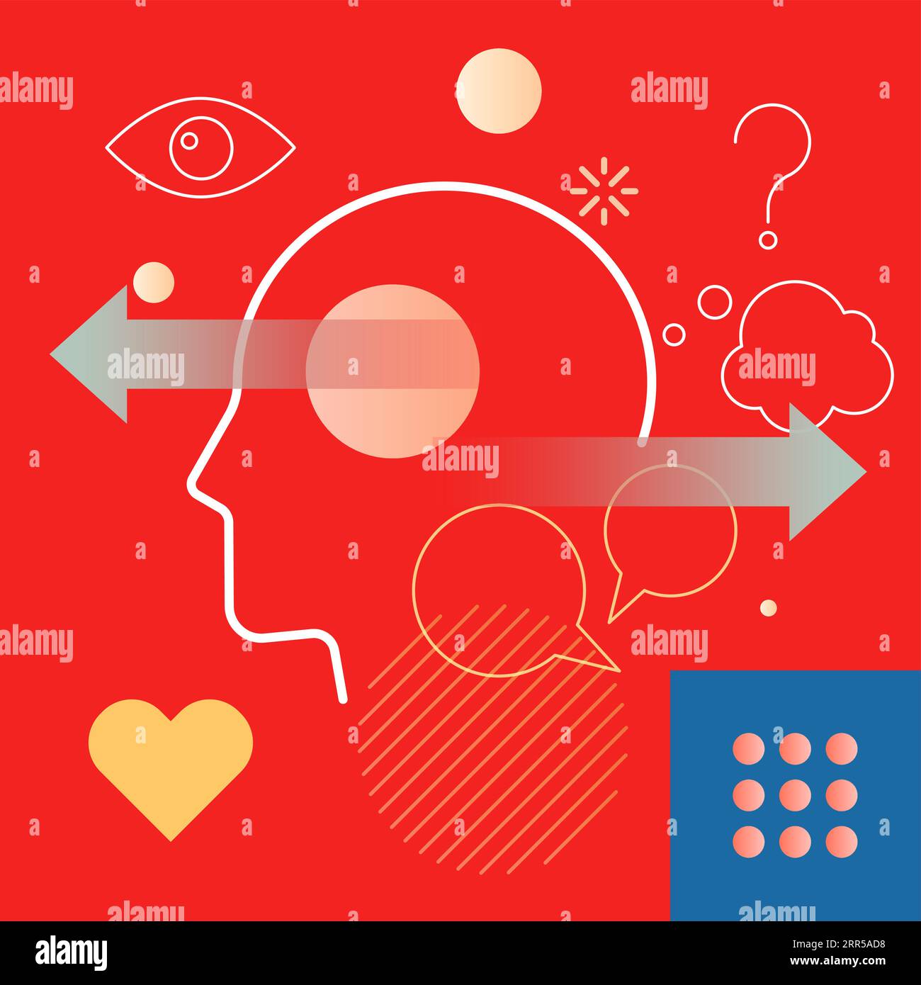 Metodi di ricerca - analisi qualitativa - comprensione dell'utente - illustrazione delle scorte come file EPS 10 Illustrazione Vettoriale