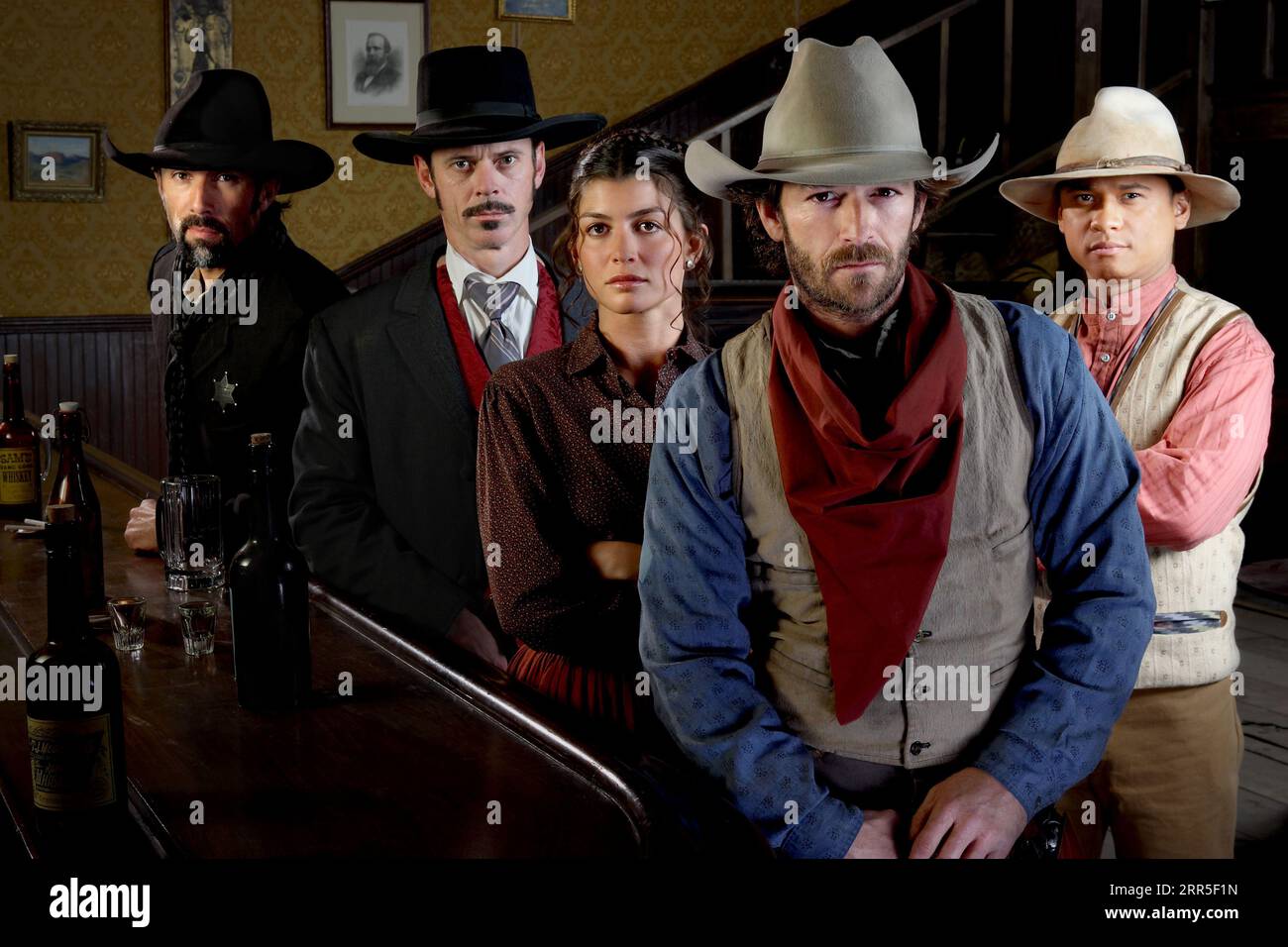 Un film TV Gunfighters Pledge Foto Stock