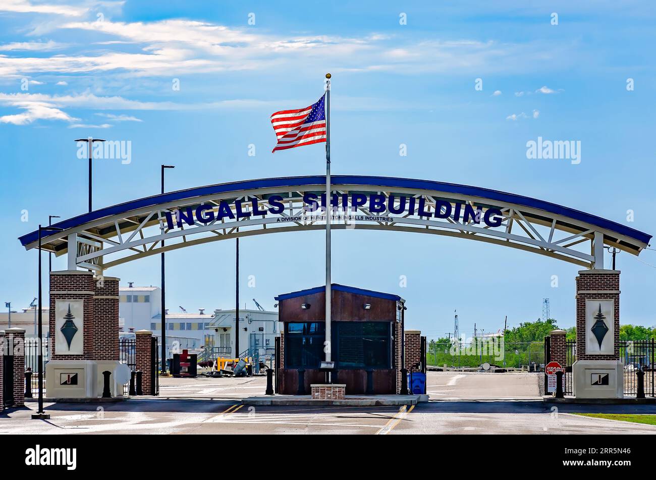 Ingalls Shipbuilding East Bank, una divisione della Huntington Ingalls Industries, è raffigurata il 2 settembre 2023 a Pascagoula, Mississippi. Foto Stock