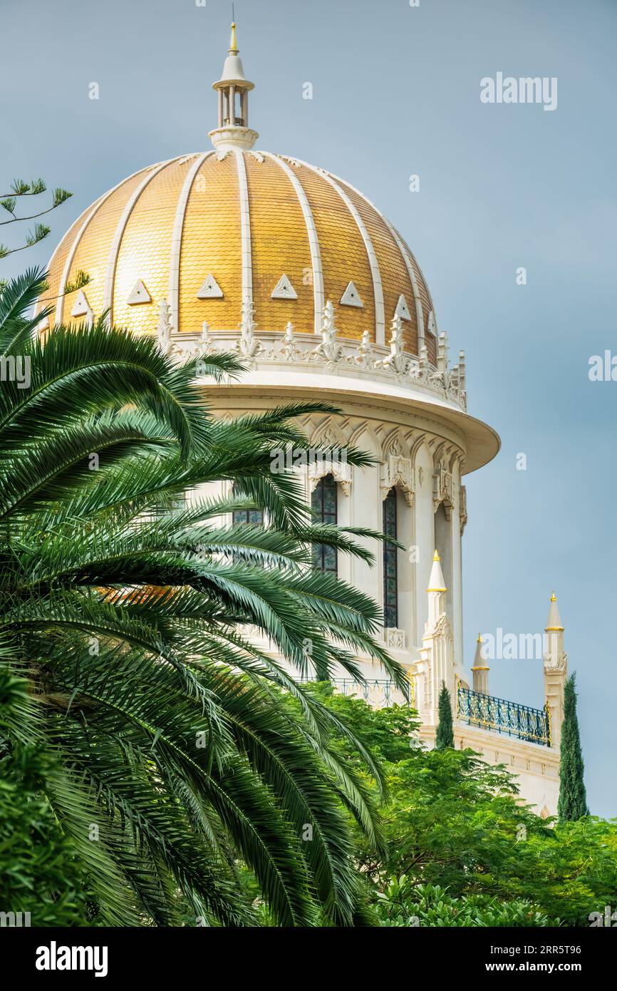 Santuario del Báb presso le terrazze di Baháʼí ad Haifa, Israele. Foto Stock