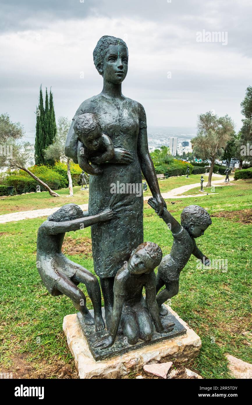 Giardino di sculture ad Haifa, Israele. Sculture di Ursula Malbin Foto Stock