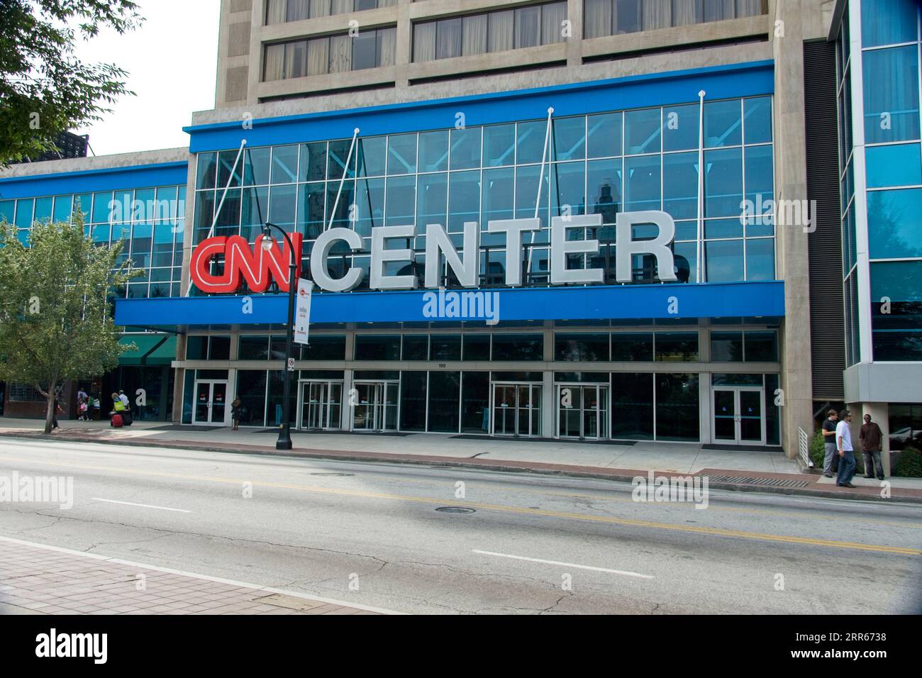 CNN Center Downtown Atlanta, Georgia Foto Stock