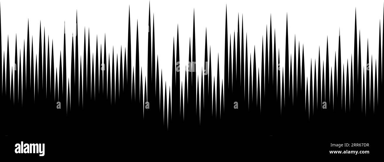 Schema di ripetizione delle linee di velocità rettilinee. Le strisce verticali in bianco e nero sono sfumate. Texture effetto rapido astratto. Raggi e travi di cartoni animati a fumetti. Sfondo vettore Illustrazione Vettoriale