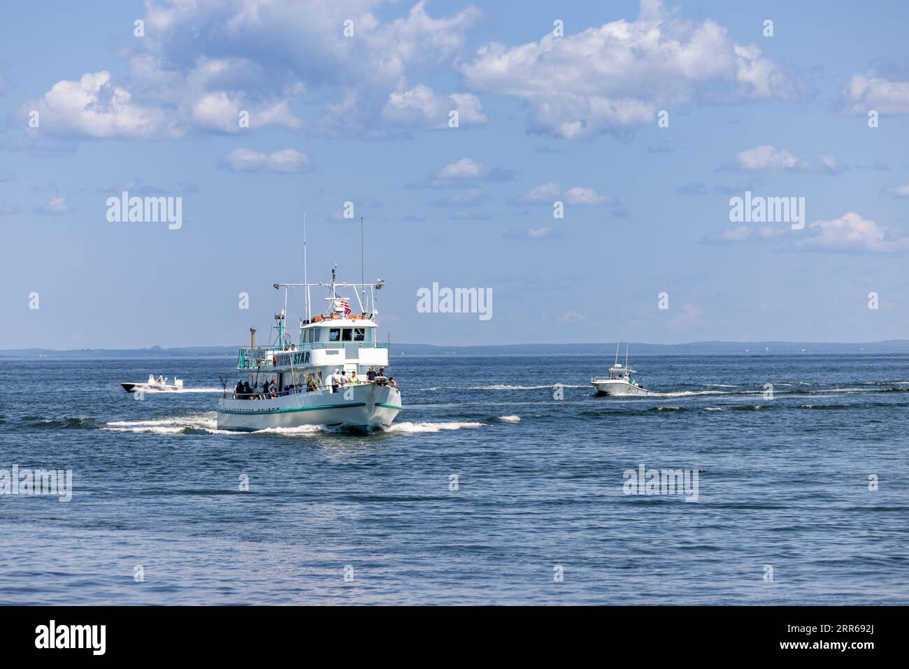 La Viking Star arriva al molo di montauk Foto Stock