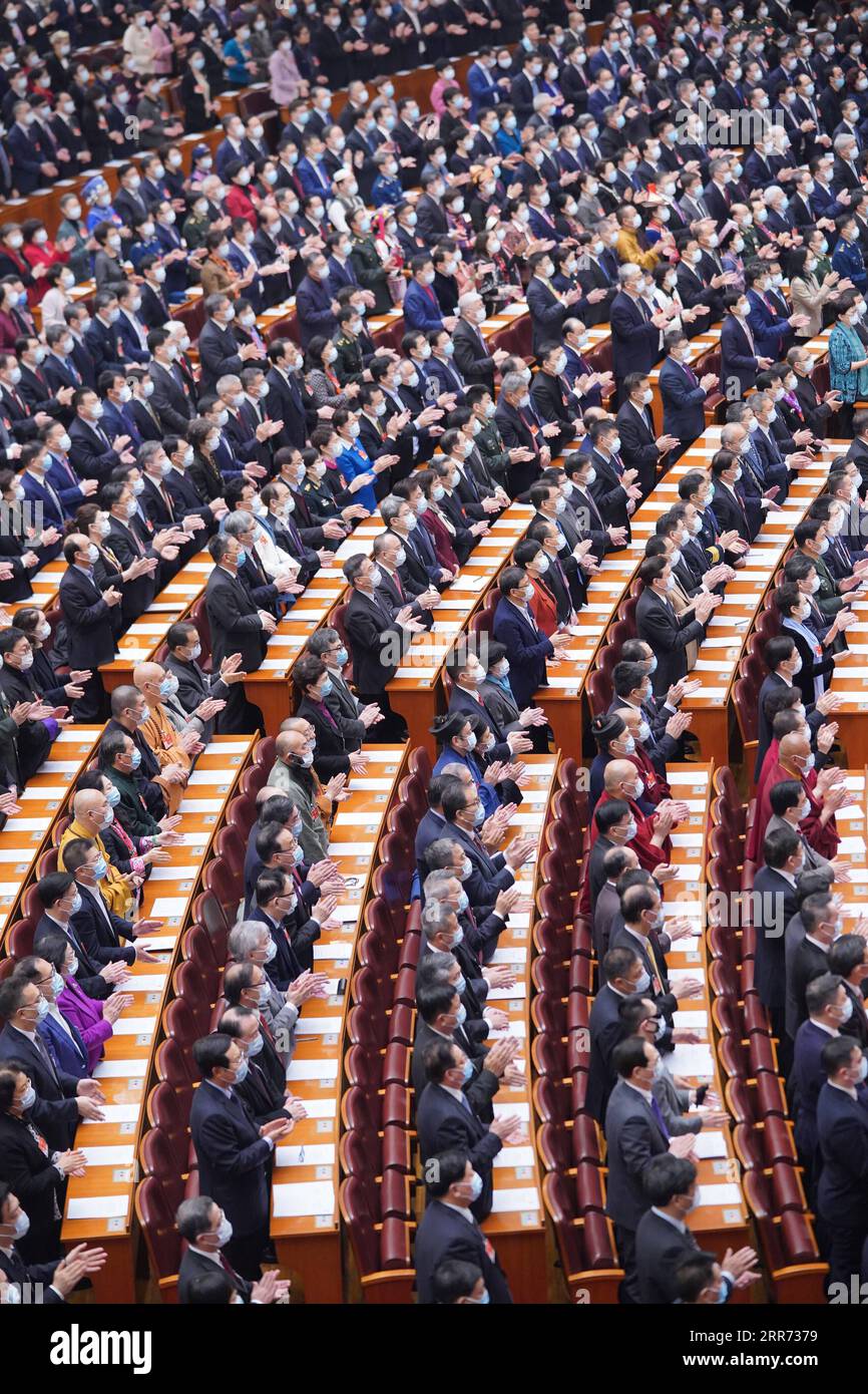 210310 -- PECHINO, 10 marzo 2021 -- la riunione conclusiva della quarta sessione del 13° Comitato Nazionale della Conferenza consultiva politica del popolo cinese, CPPCC, si tiene presso la grande sala del popolo a Pechino, capitale della Cina, il 10 marzo 2021. DUE SESSIONSCHINA-PECHINO-CPPCC-RIUNIONE ANNUALE DI CHIUSURA DELLA SESSIONE CN YUEXYUEWEI PUBLICATIONXNOTXINXCHN Foto Stock