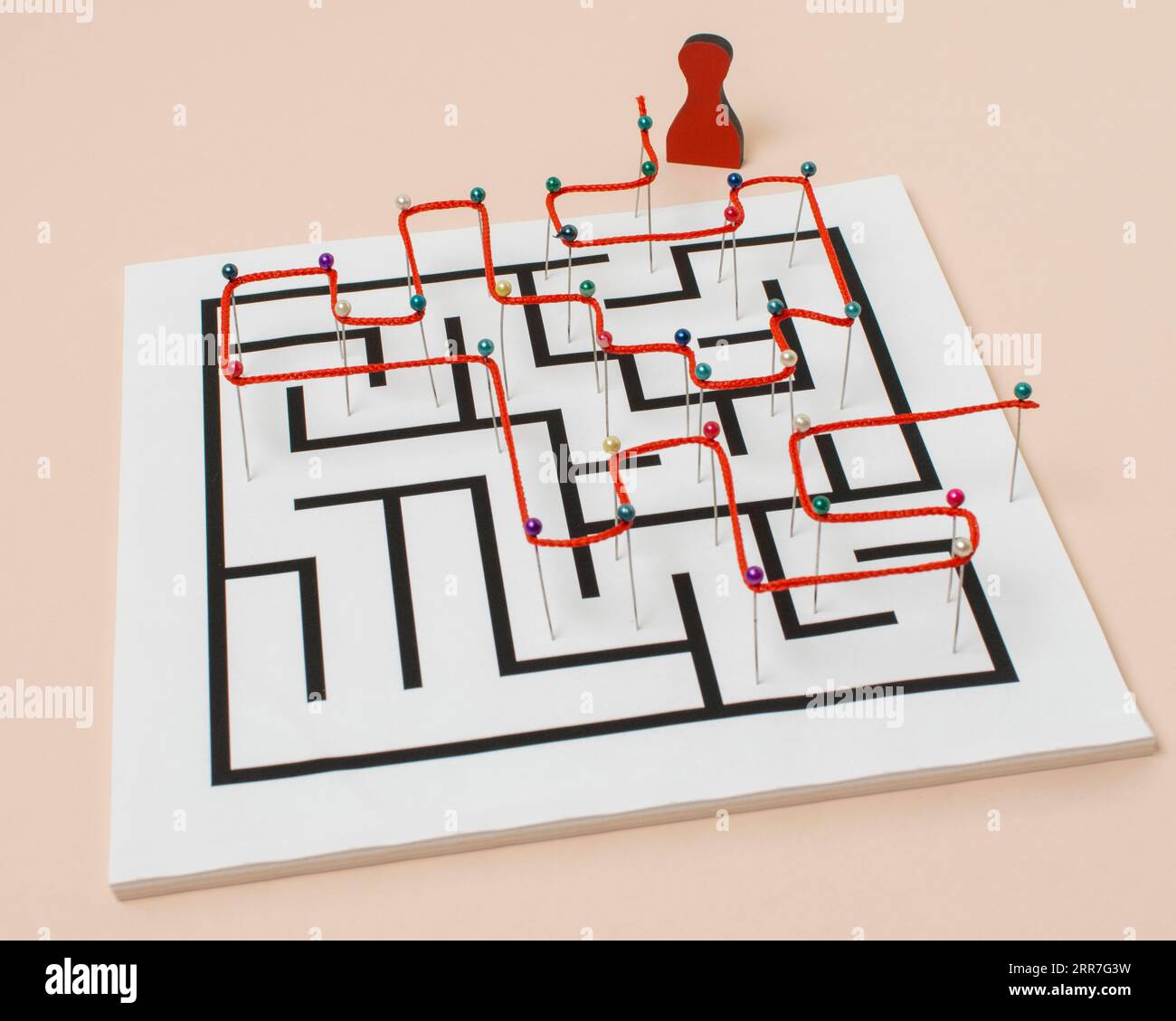 Filettatura labirinto ad angolo elevato Foto Stock