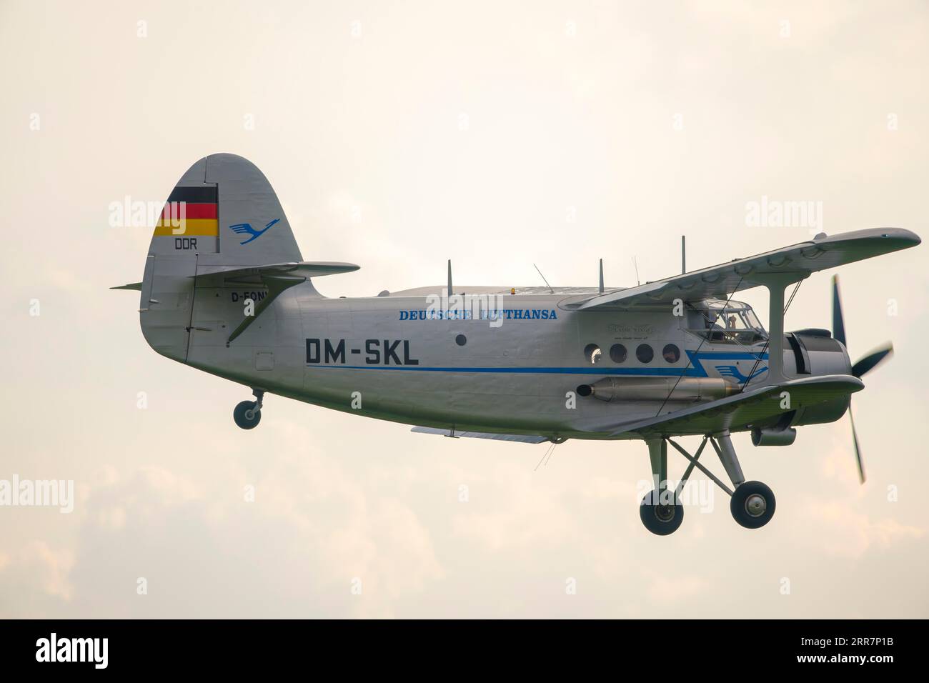 Antonov An-2, il biplano più grande del mondo, Lufthansa Rinteln Germania Foto Stock