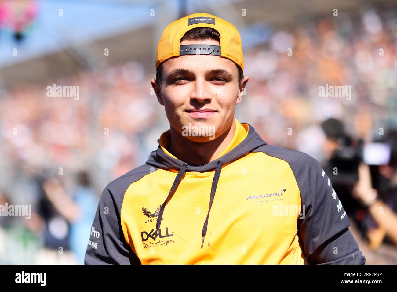 MELBOURNE, AUSTRALIA, 10 APRILE: Lando Norris nella sfilata dei piloti prima dell'inizio del Gran Premio di Formula 1 australiano del 2022 il 10 aprile 2022 Foto Stock