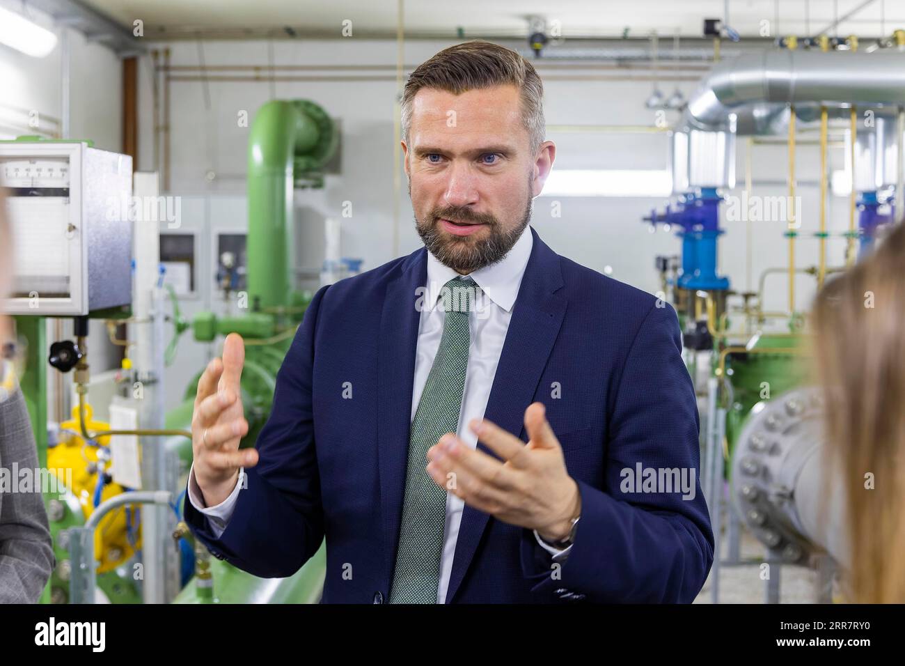 L'idrogeno è considerato il vettore energetico del futuro e una tecnologia chiave che manterrà l'economia della Sassonia vitale e di successo. L'industriale Foto Stock