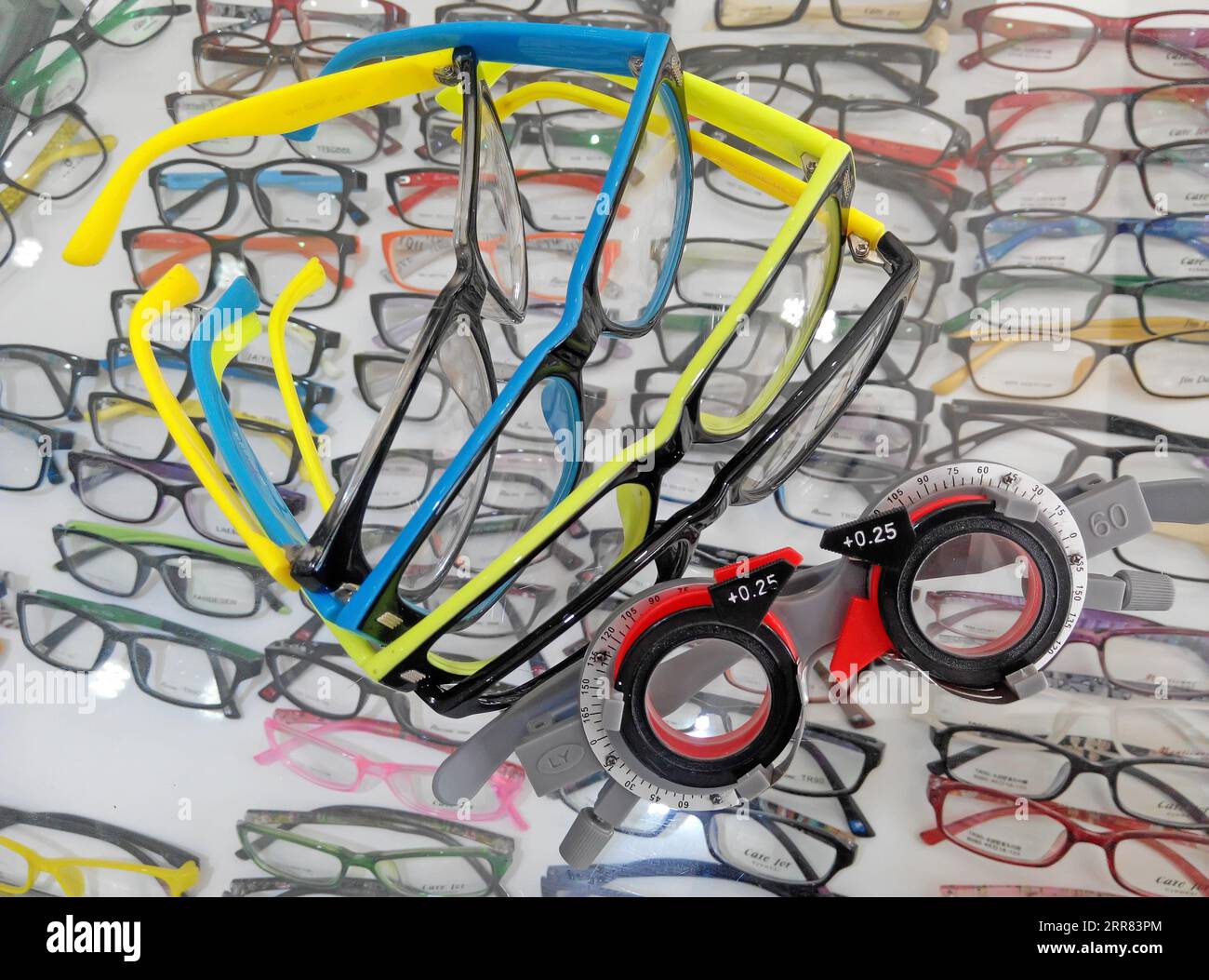 Lenti correttive per la vicinanza, primo piano della foto Foto Stock