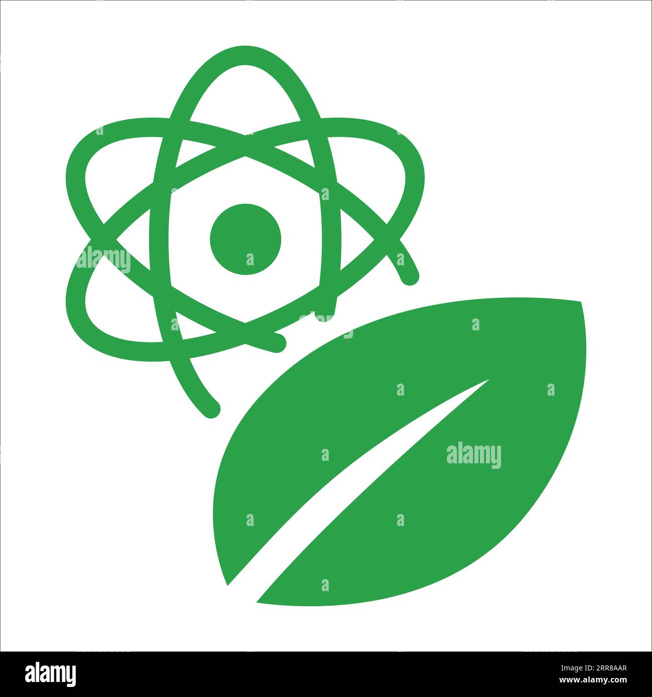 Biologia molecolare natura tecnologia nucleare rispettosa dell'ambiente con concetto Leaves di fisica della scienza verde Illustrazione Vettoriale