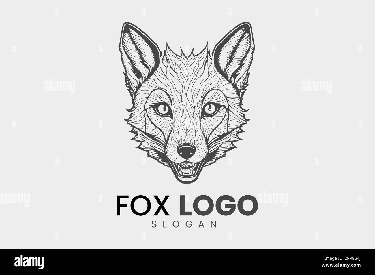 Logo Fox Head Vector Illustrazione Vettoriale