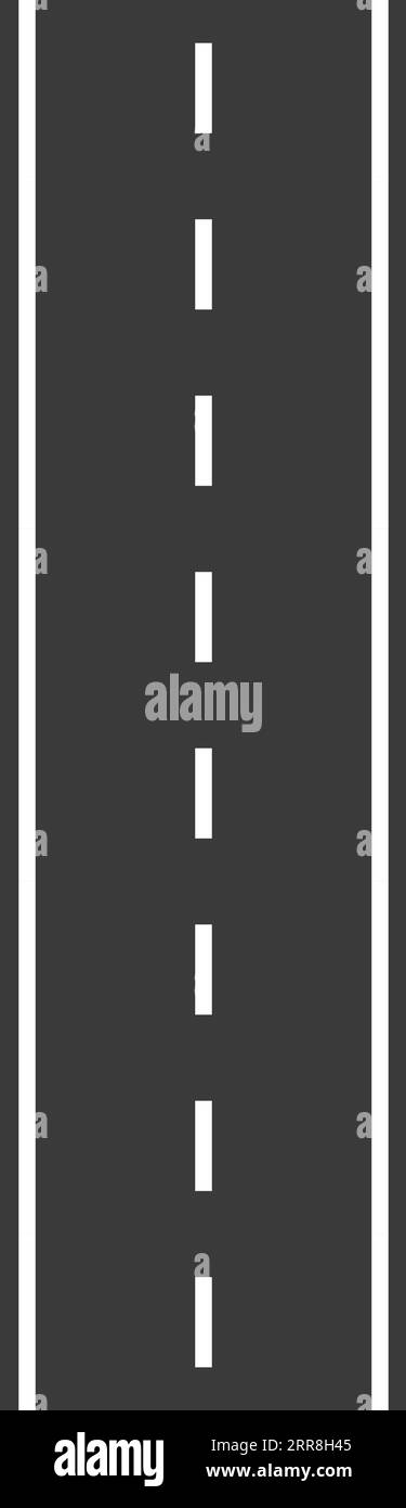 Strada con opzioni di segnaletica illustrativa striscia rettilinea stradale Illustrazione Vettoriale