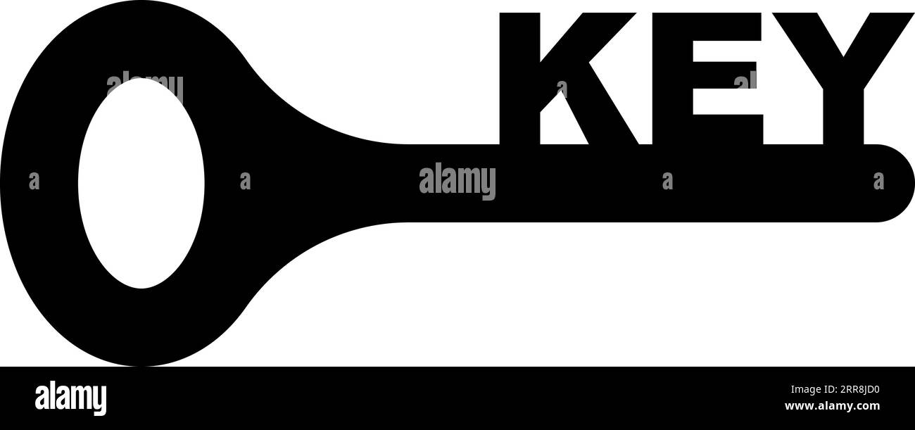 simbolo del tasto forma silhouette da aprire Illustrazione Vettoriale