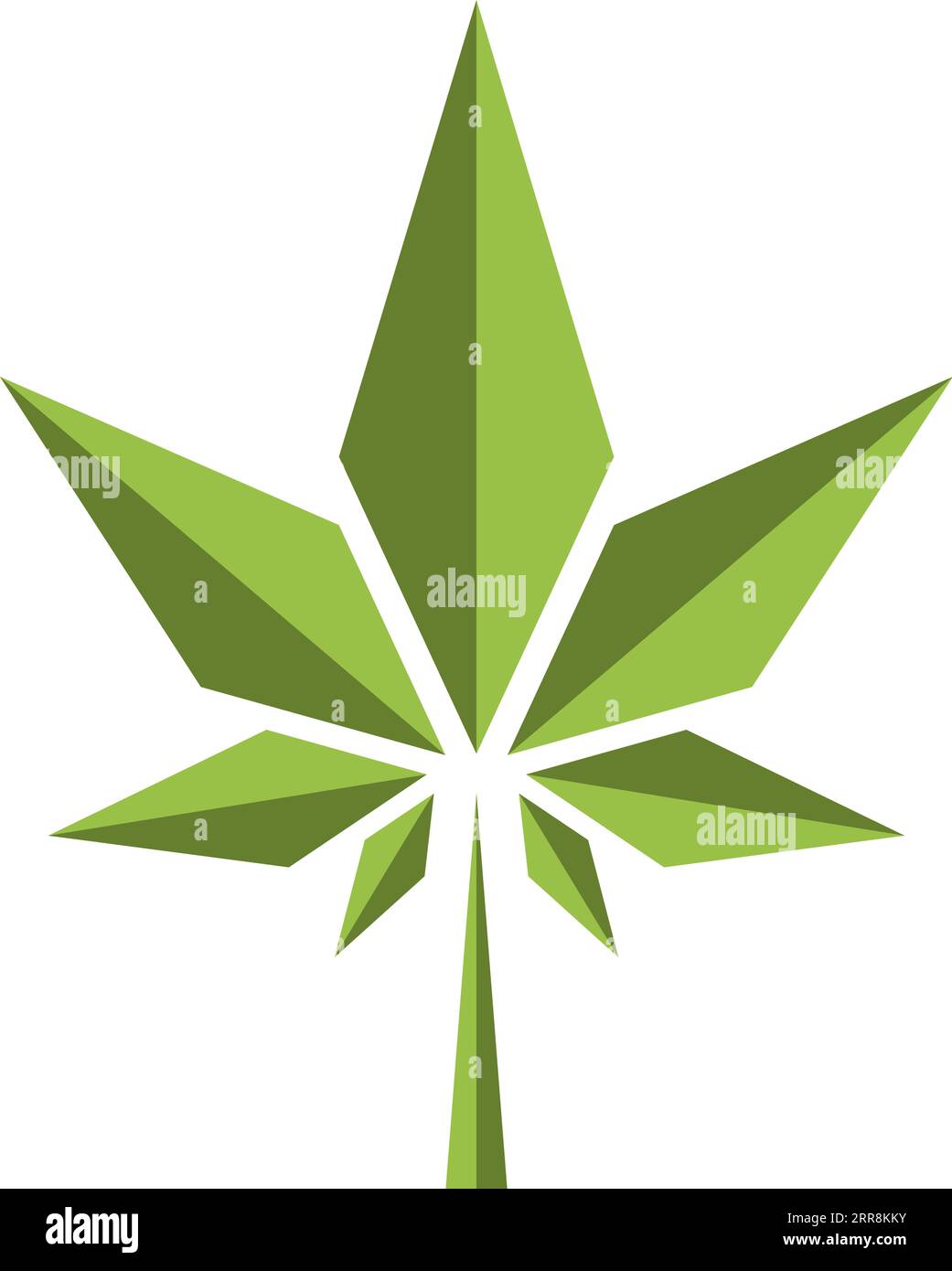 Foglia di cannabis acquerello per la progettazione medica Illustrazione Vettoriale