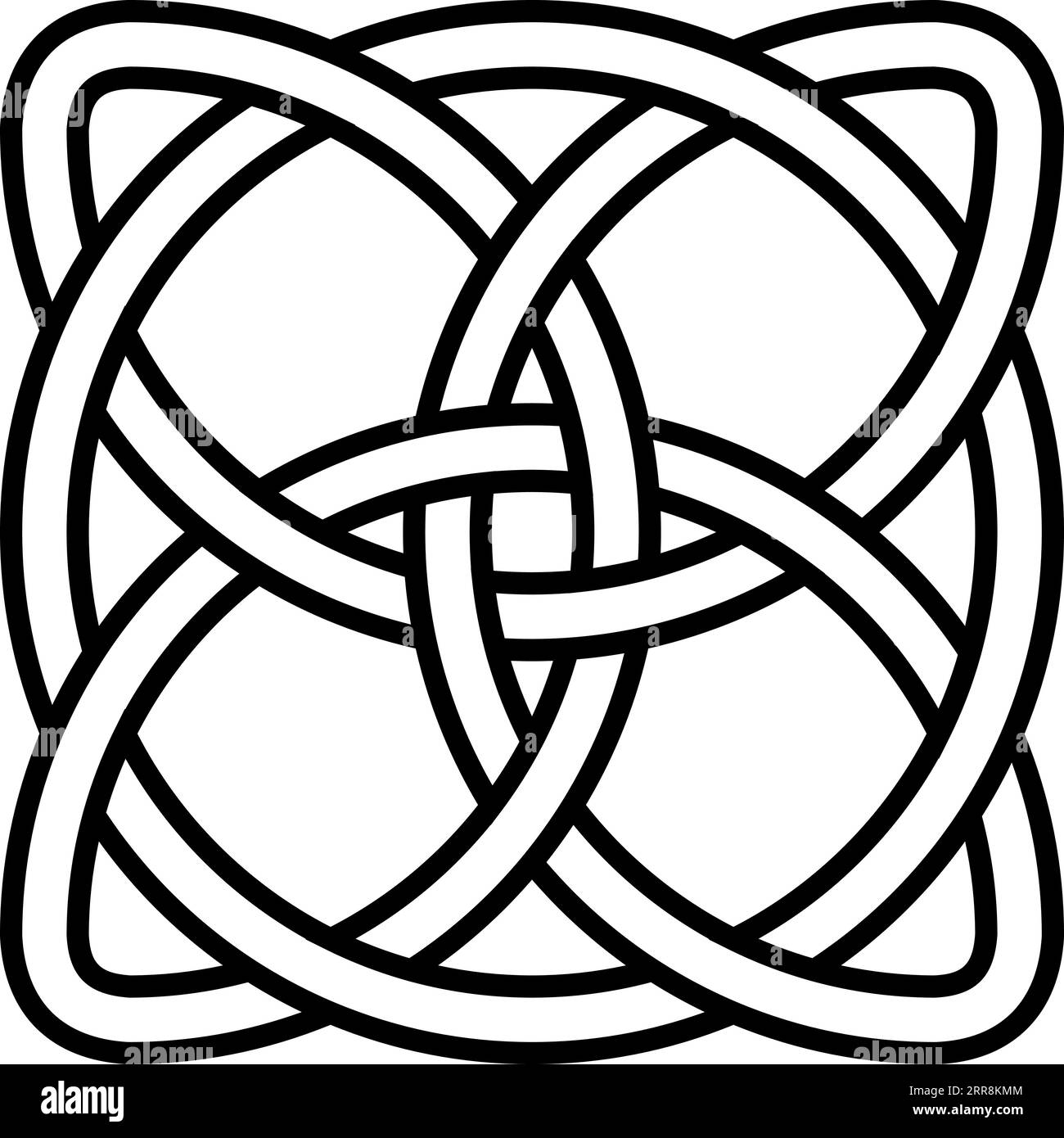 Simbolo del cerchio del nodo di shamrock celtico simbolo dell'Irlanda longevità infinito salute Illustrazione Vettoriale