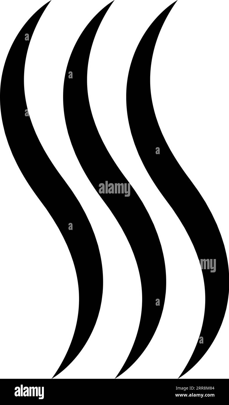 Icone odore profumo segno diffusione evaporazione aroma caffè Illustrazione Vettoriale
