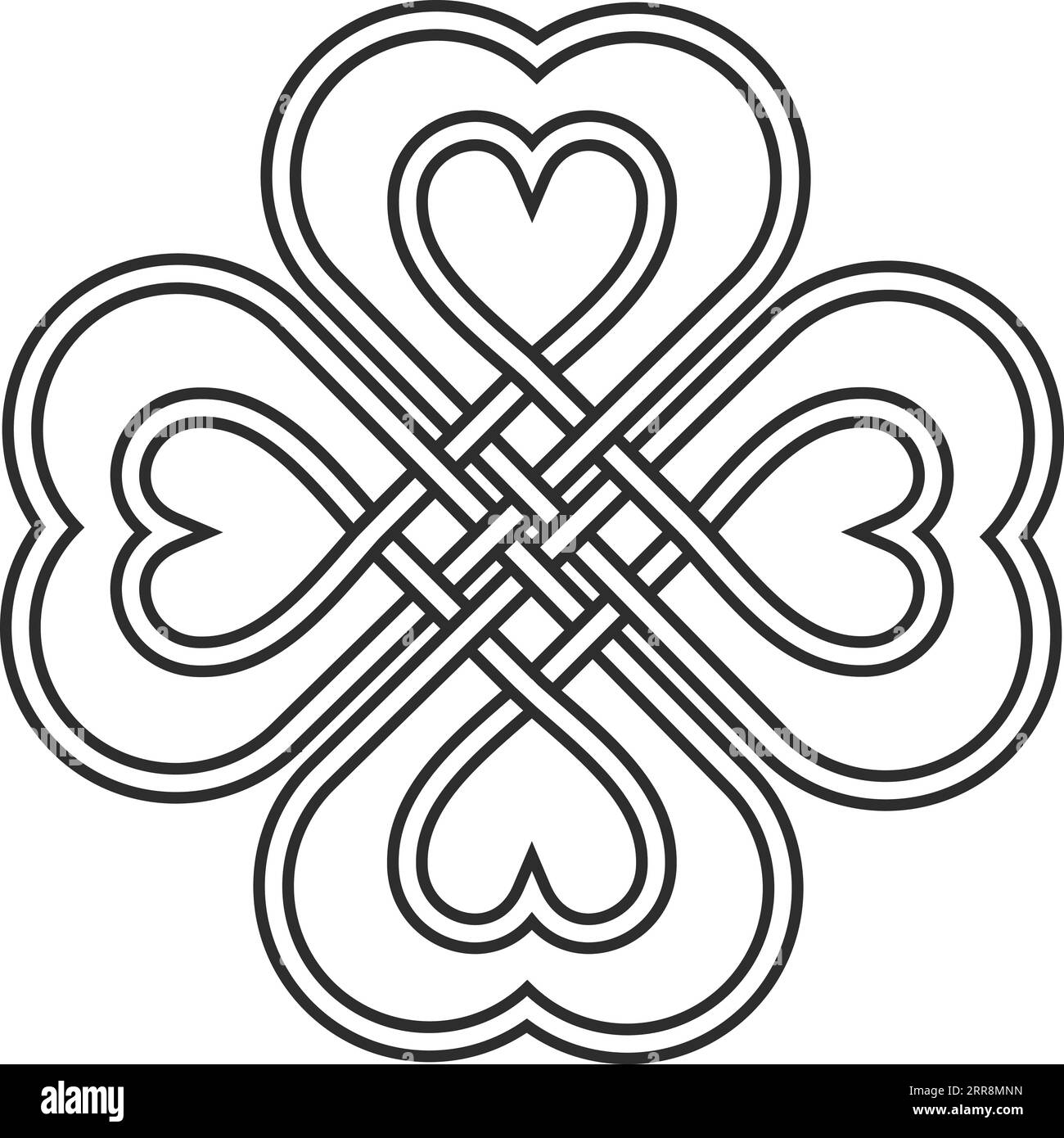 Nodo Celtico Triquetra Con Cuore - Immagini vettoriali stock e altre