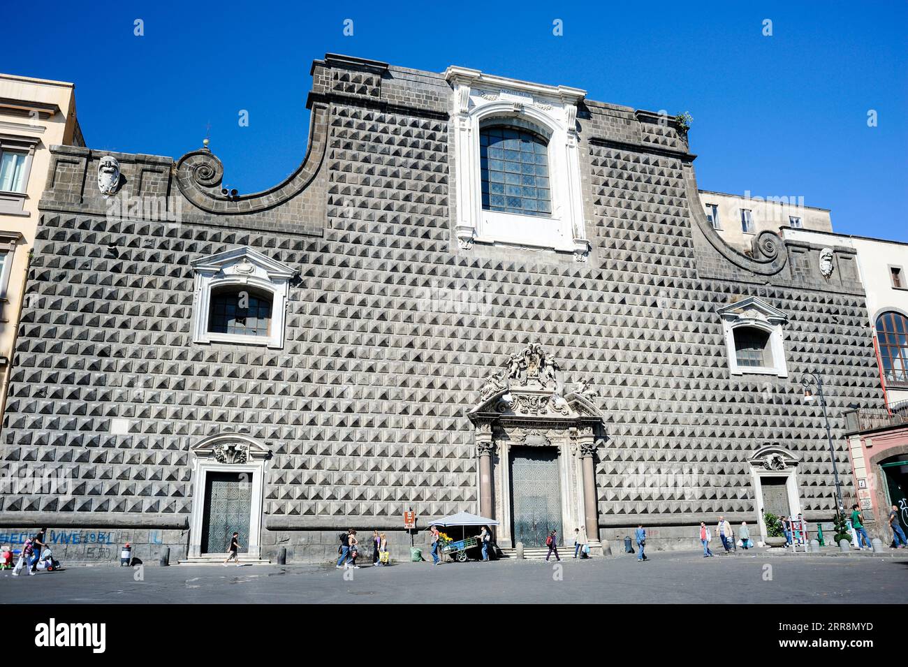 Napoli, Campania, Italia, la chiesa di Chiesa del Gesu nuovo a Napoli. Foto Stock