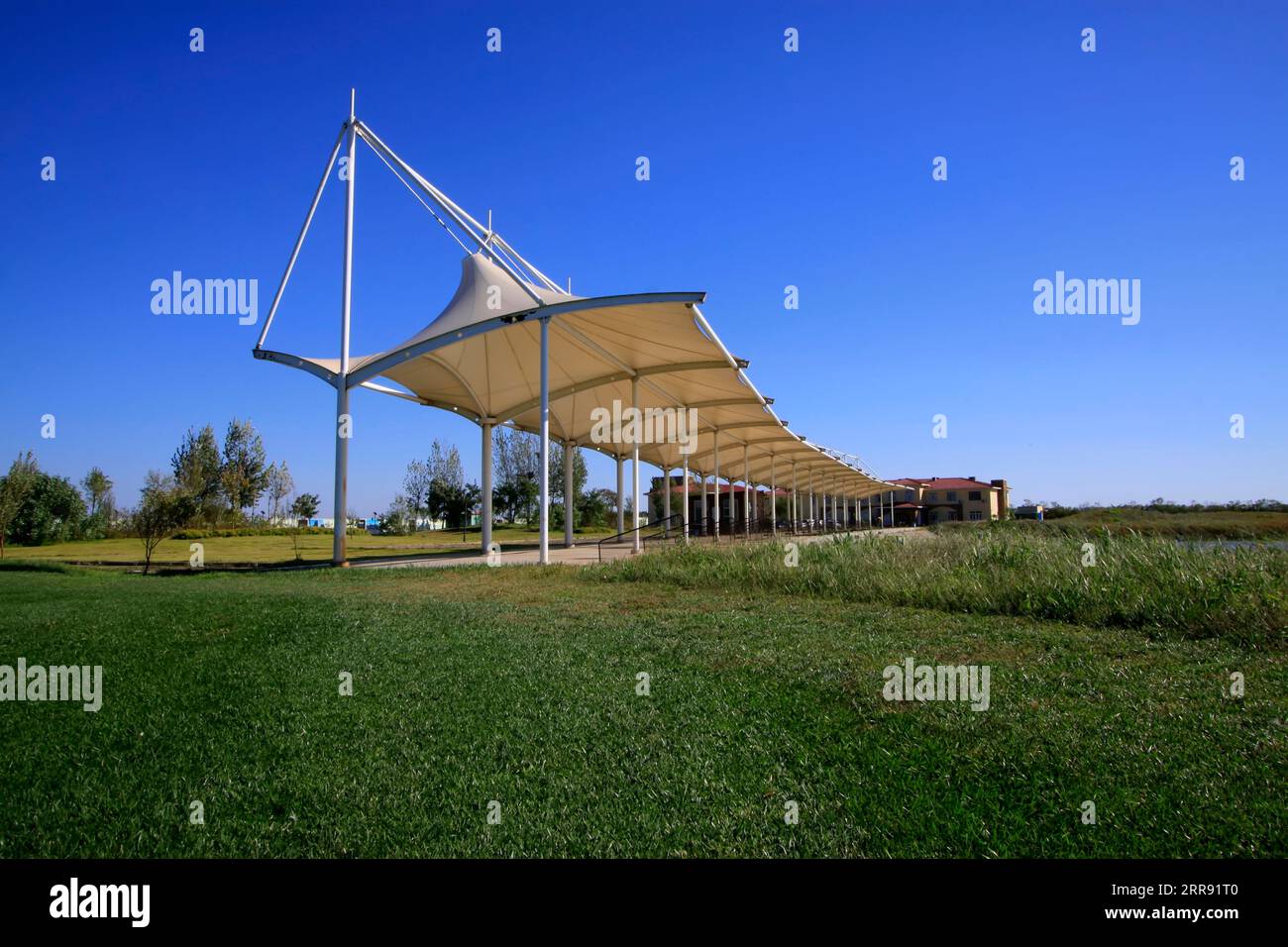 strutture ed edifici per il golf, primo piano della foto Foto Stock