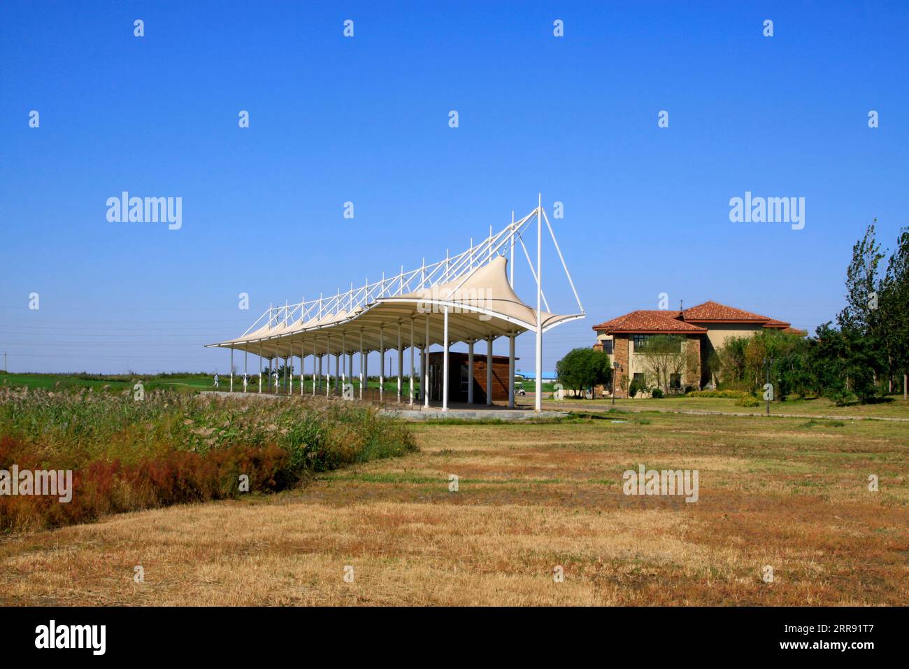 strutture ed edifici per il golf, primo piano della foto Foto Stock