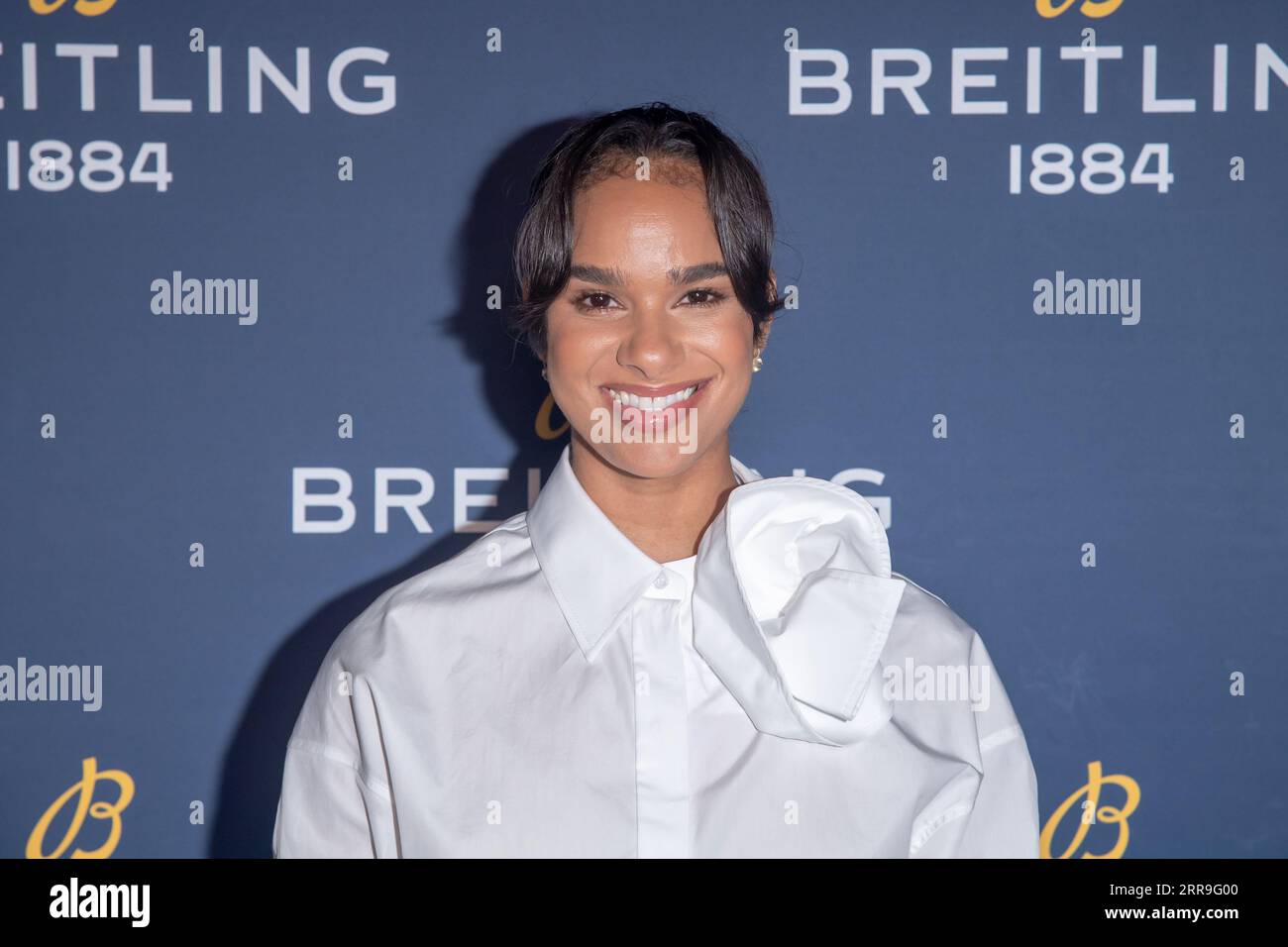 New York, Stati Uniti. 6 settembre 2023. Misty Copeland partecipa al lancio di Breitling x Charlize Theron Navitimer "for the Journey" a New York City. Credito: SOPA Images Limited/Alamy Live News Foto Stock