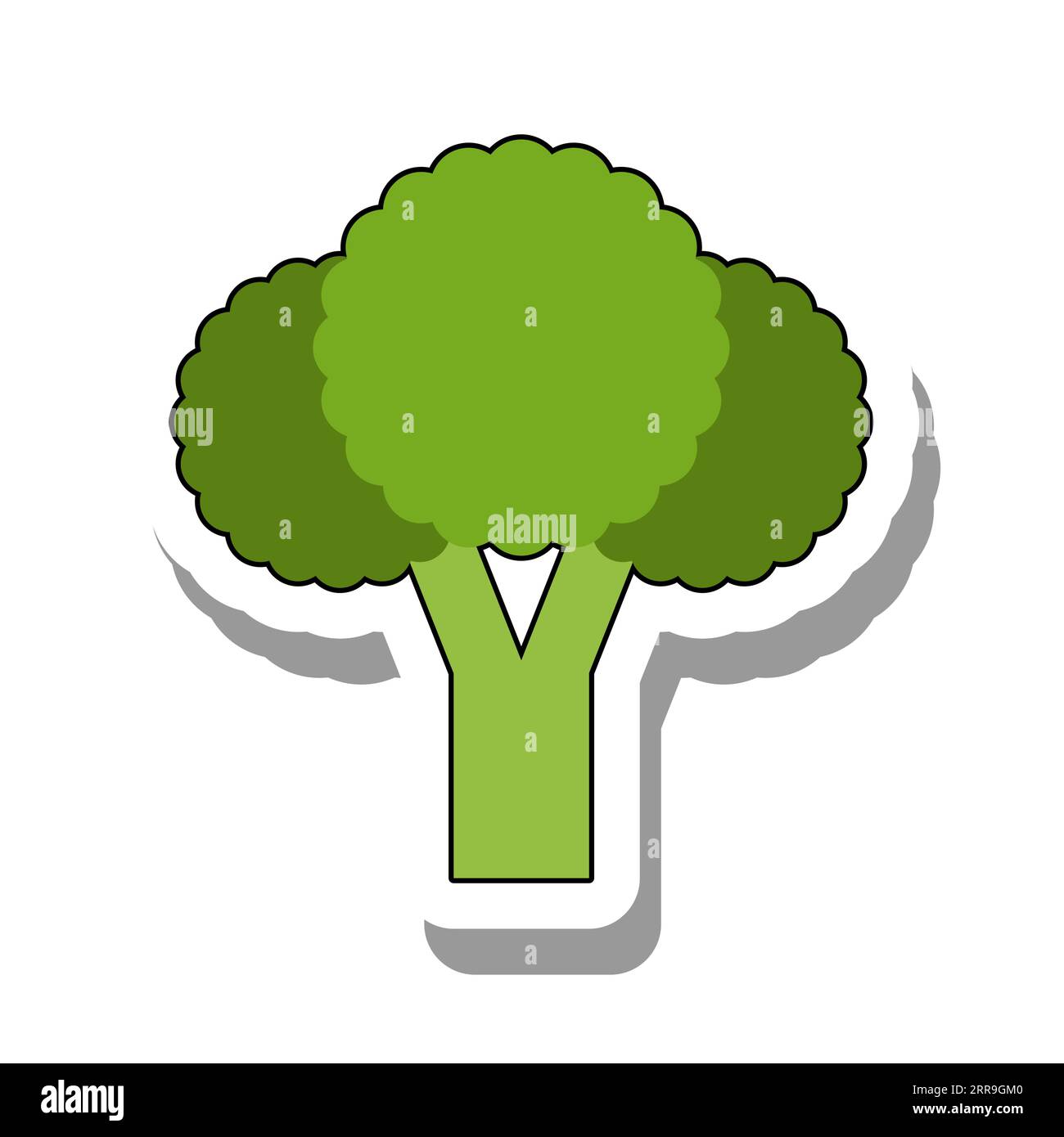 Vettore verde sano dei broccoli Illustrazione Vettoriale