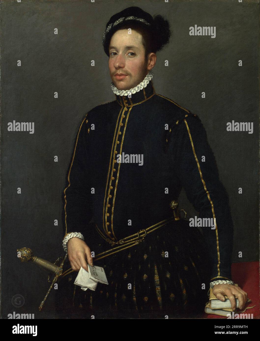 Giovanni Battista Moroni - Ritratto di gentiluomo (il gentile Cavaliere) 1565 Foto Stock